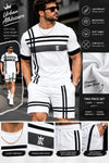 Printed T-Shirt and Shorts Co-Ord Set