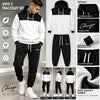 Men’s Black & White Hoodie Tracksuit Set