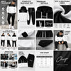 Men’s Black & White Hoodie Tracksuit Set