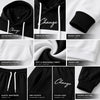 Men’s Black & White Hoodie Tracksuit Set