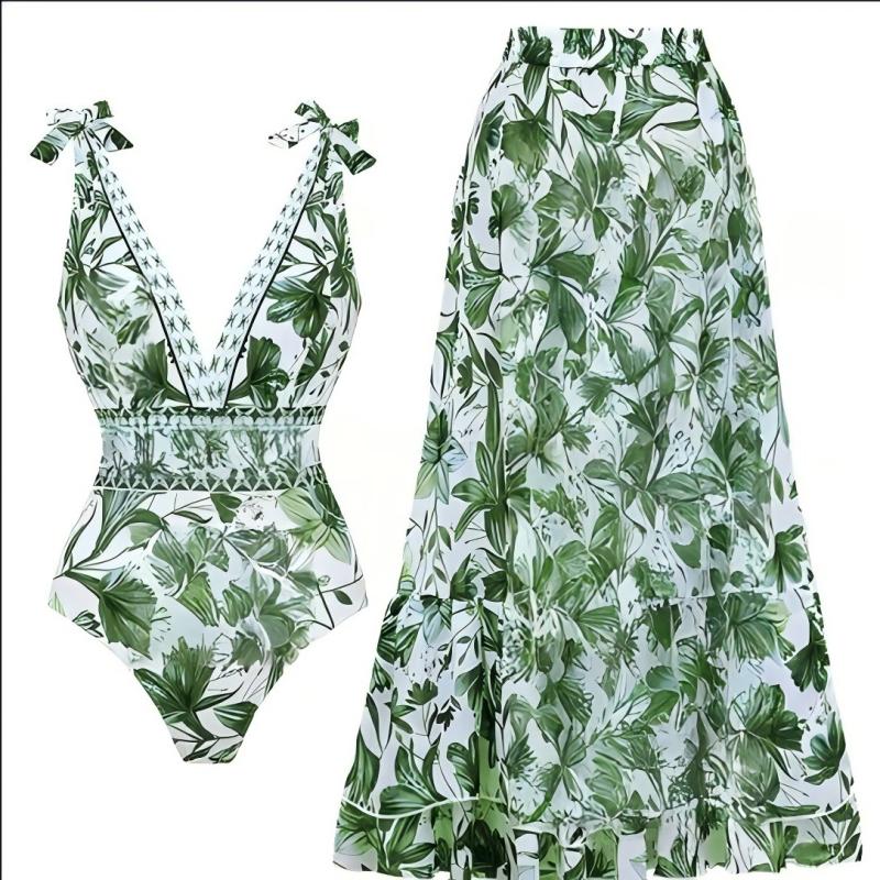WaveFlex V Neck Lace-Up Swim Set