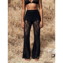 Load image into Gallery viewer, Lace Flare Highwaist Comfort Pants
