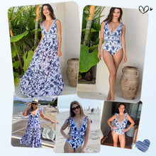 Load image into Gallery viewer, WaveFlex V Neck Lace-Up Swim Set
